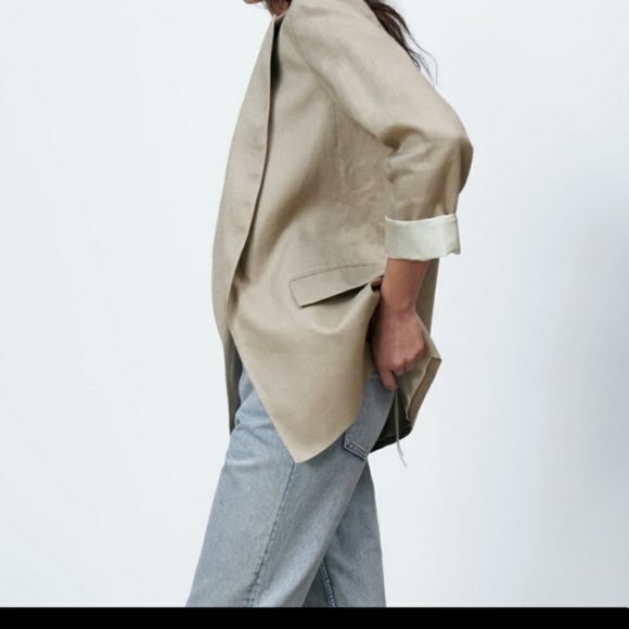 ZARA Linen Blazer - Picture 3 of 11